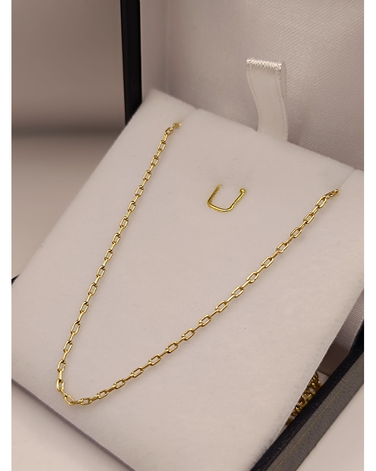 Cadena limada 45 cm 3 grs Oro 18k