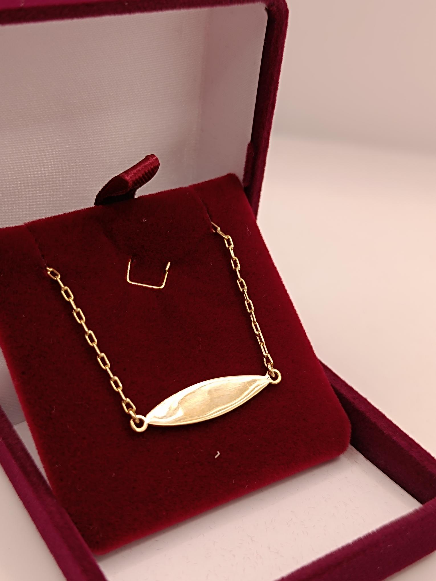 Pulsera niña/o con placa de identificación 1.7 grs Oro 18k 2