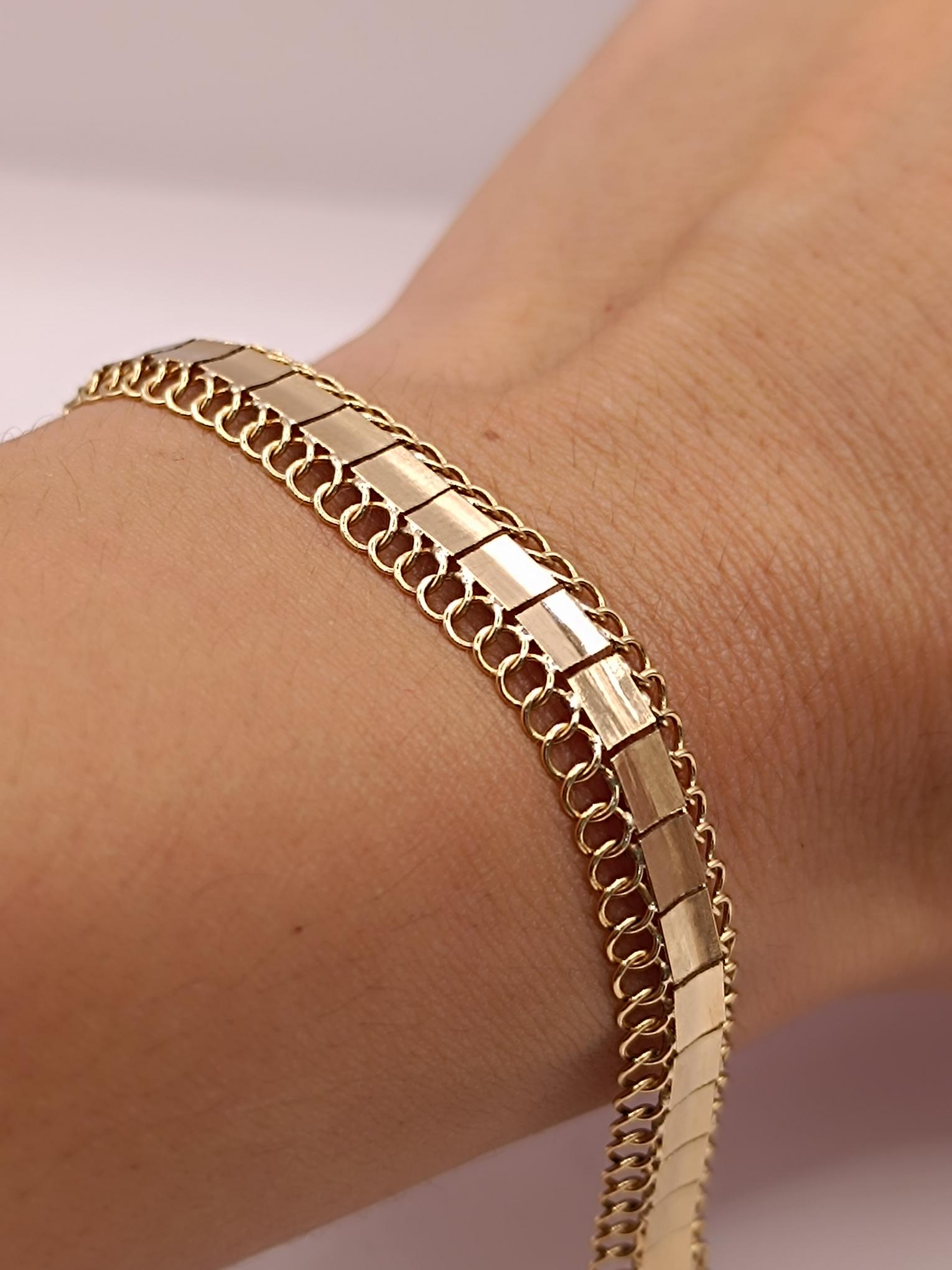 Pulsera Grumet clásica 18 cm 7.5 grs Oro 18k 1