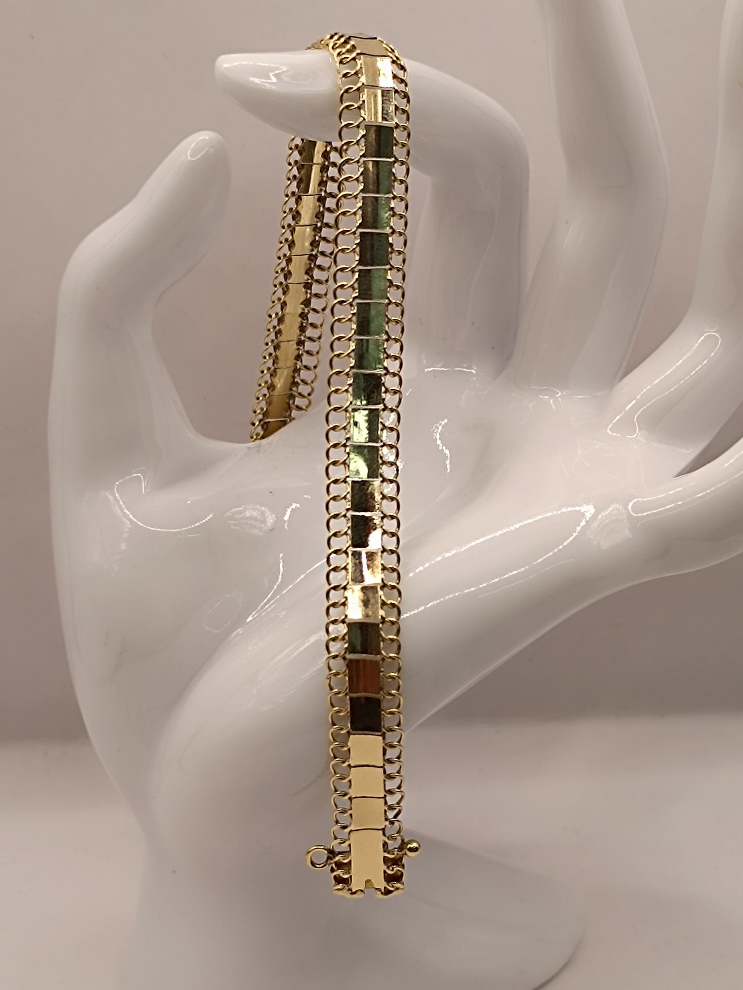 Pulsera Grumet clásica 18 cm 7.5 grs Oro 18k 4