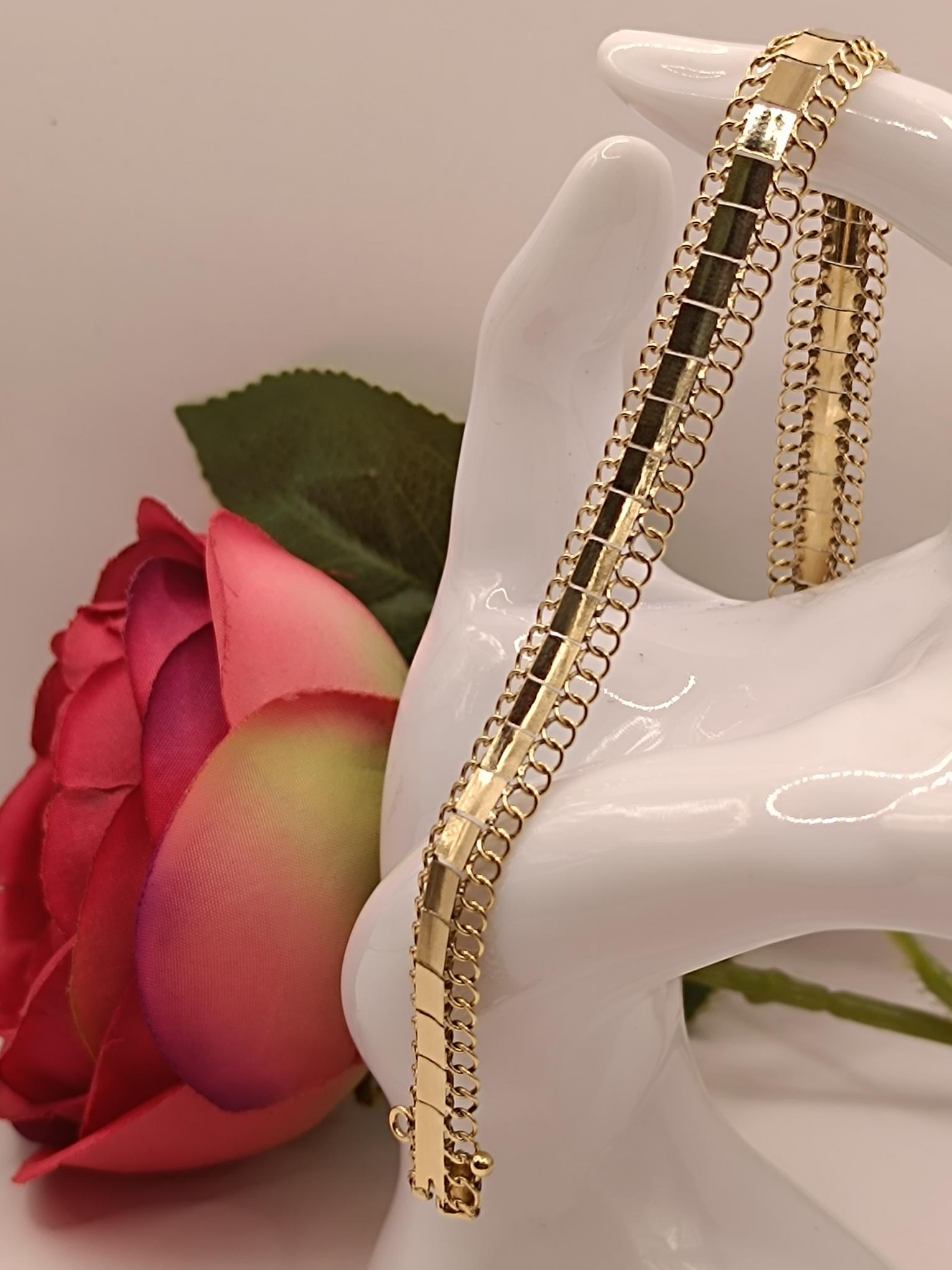 Pulsera Grumet clásica 18 cm 7.5 grs Oro 18k 5