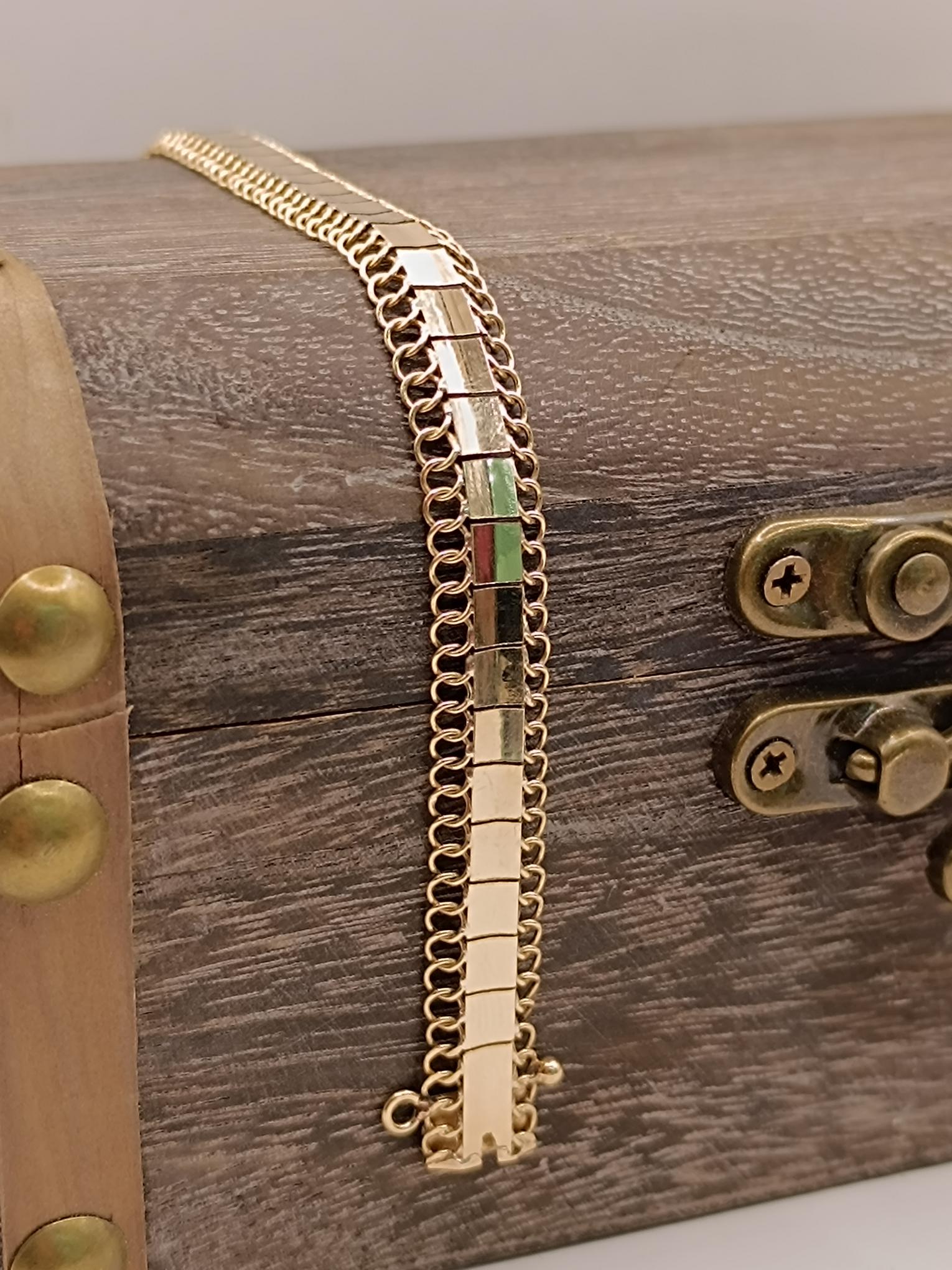 Pulsera Grumet clásica 18 cm 7.5 grs Oro 18k 7