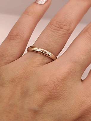 Argollas de matrimonio modelo Inglés 3 mm 8 grs Oro 18k