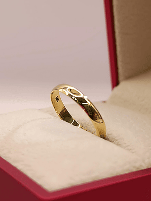 Argolla media caña 4 mm 3 grs Oro 18k