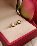 Aros corazón grande 8 mm 1 gr Oro 18k