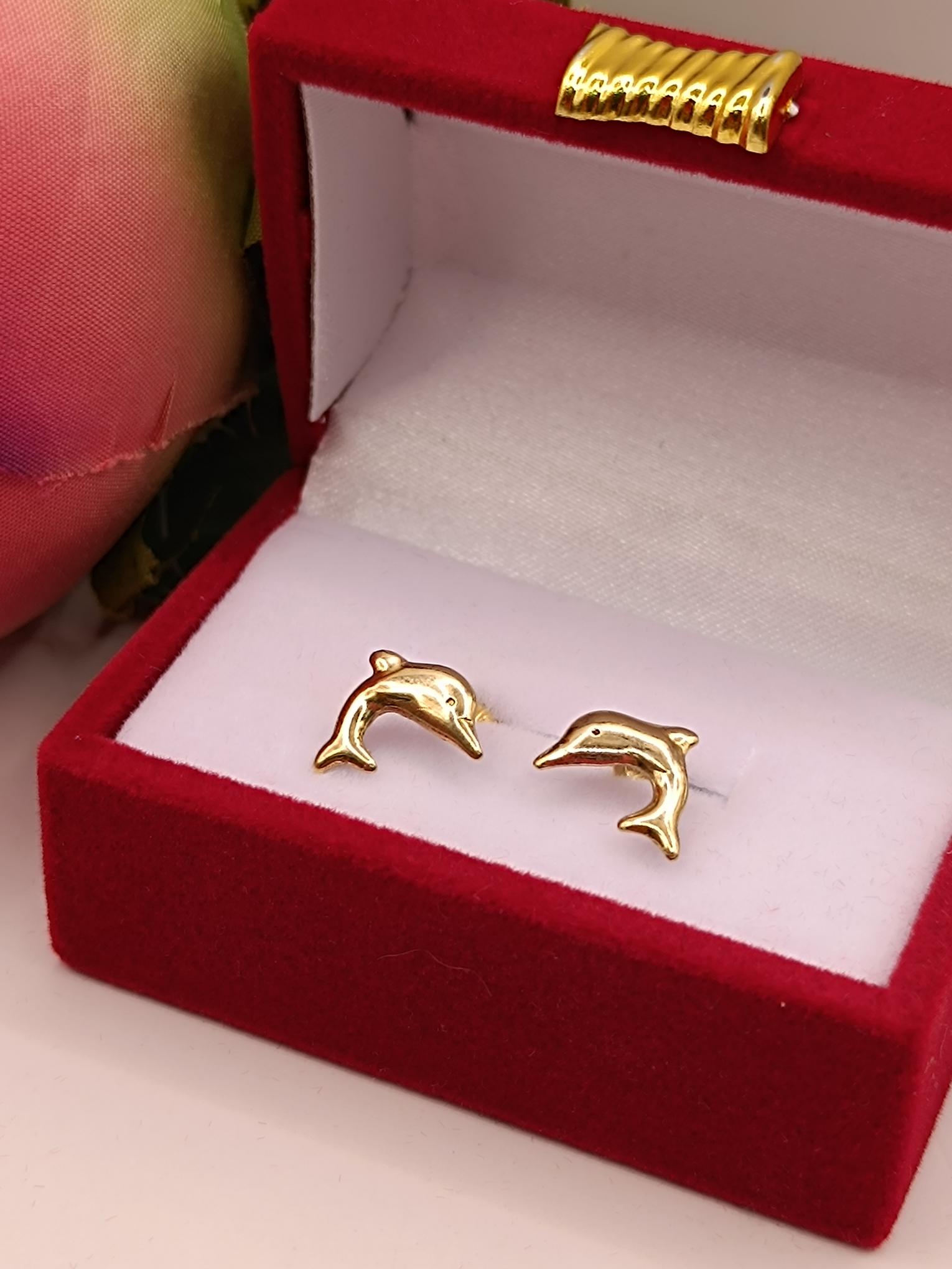 Aros delfin 10 mm 1 grs Oro 18k  1