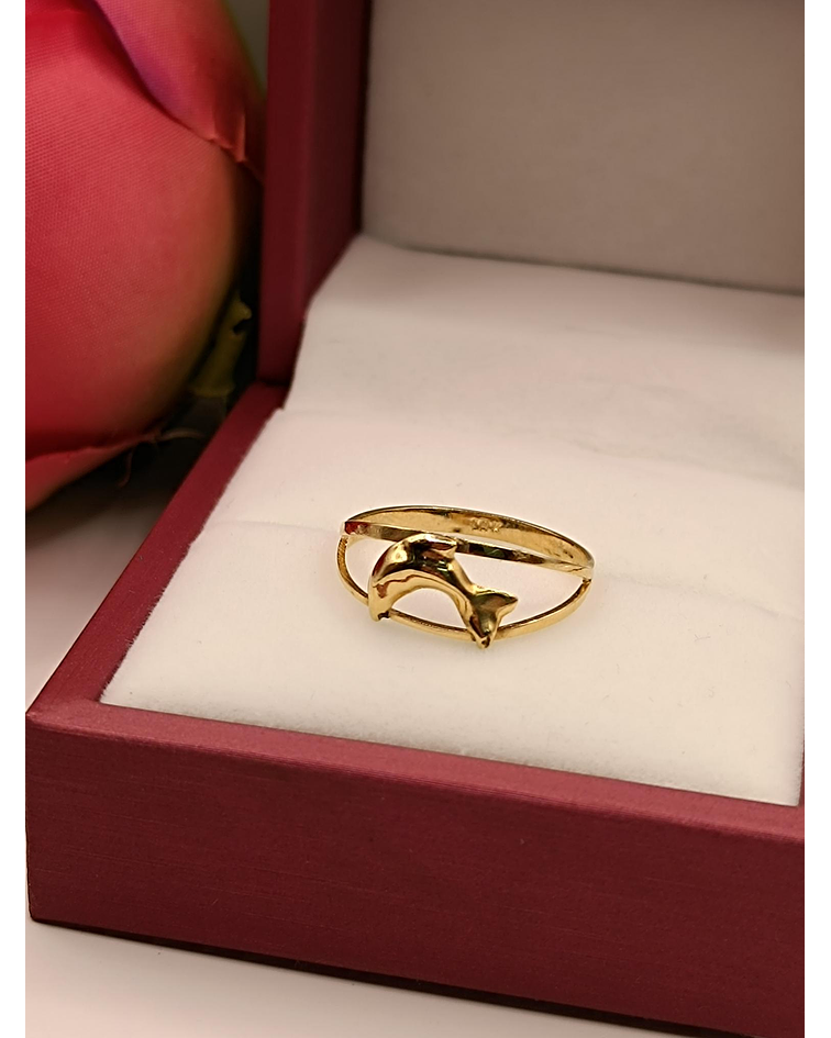 Anillo delfin juvenil 1.5 grs Oro 18k