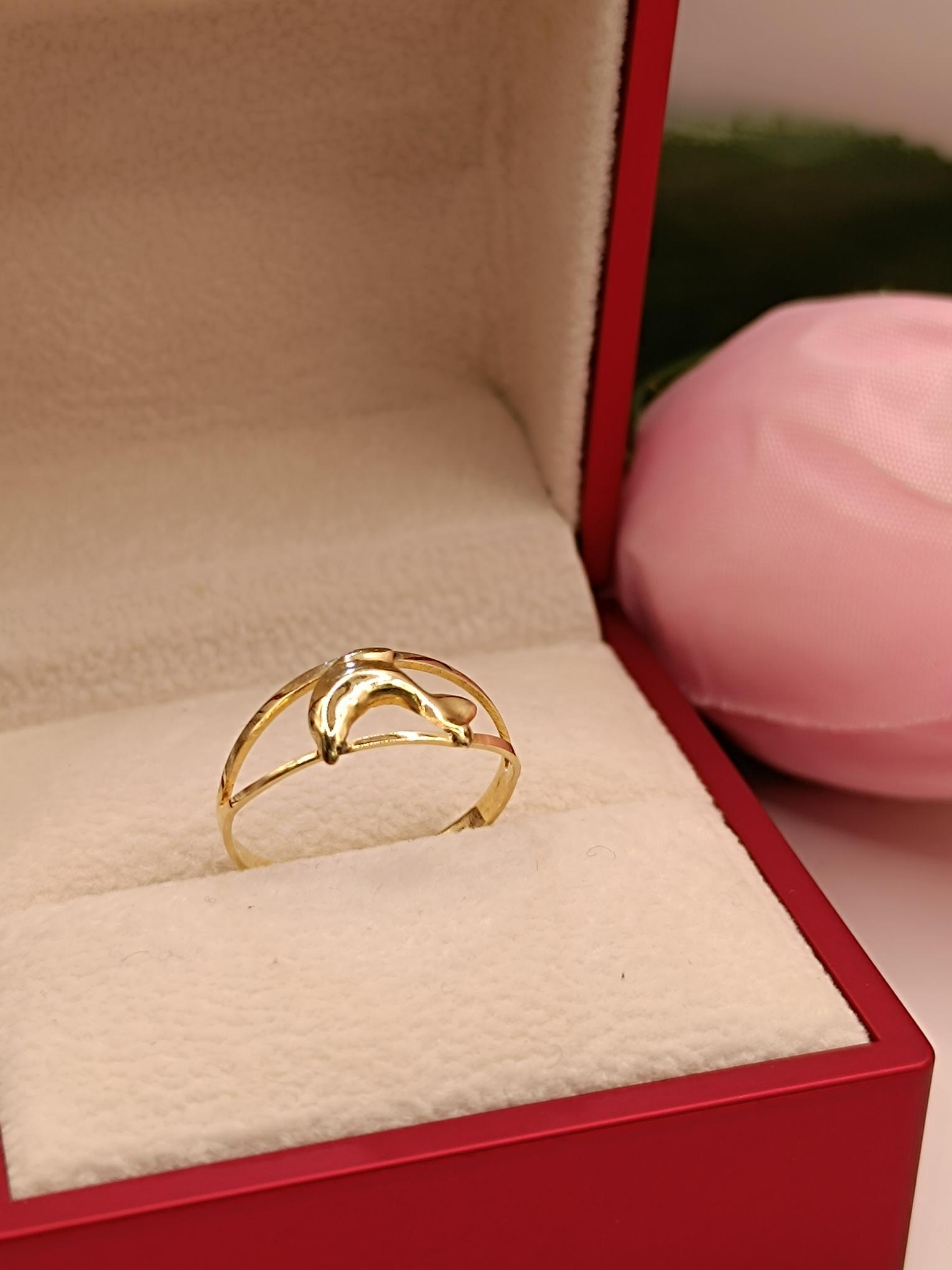 Anillo delfin juvenil 1.5 grs Oro 18k 2