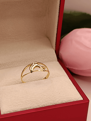 Anillo delfin juvenil 1.5 grs Oro 18k
