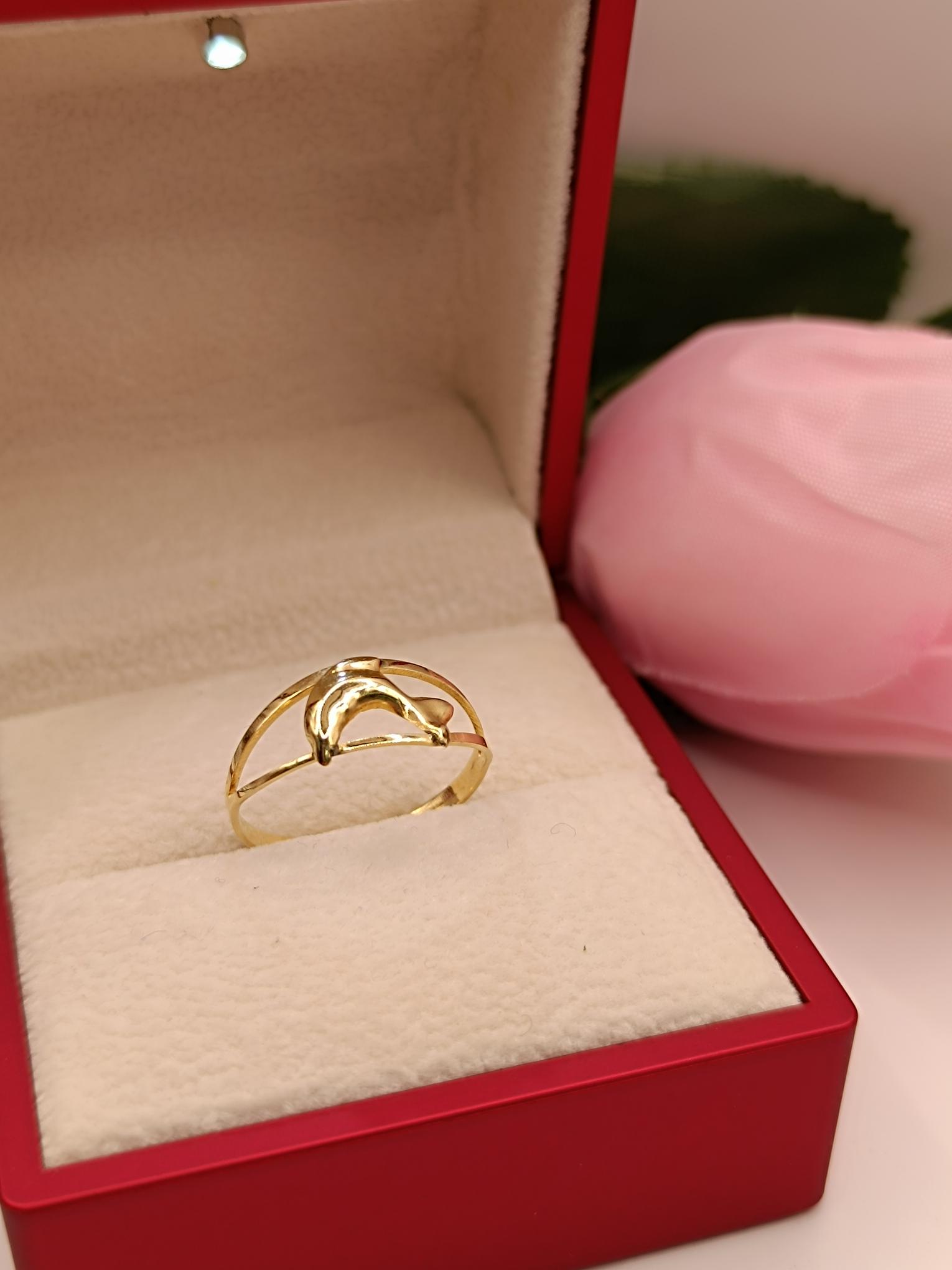 Anillo delfin juvenil 1.5 grs Oro 18k 3