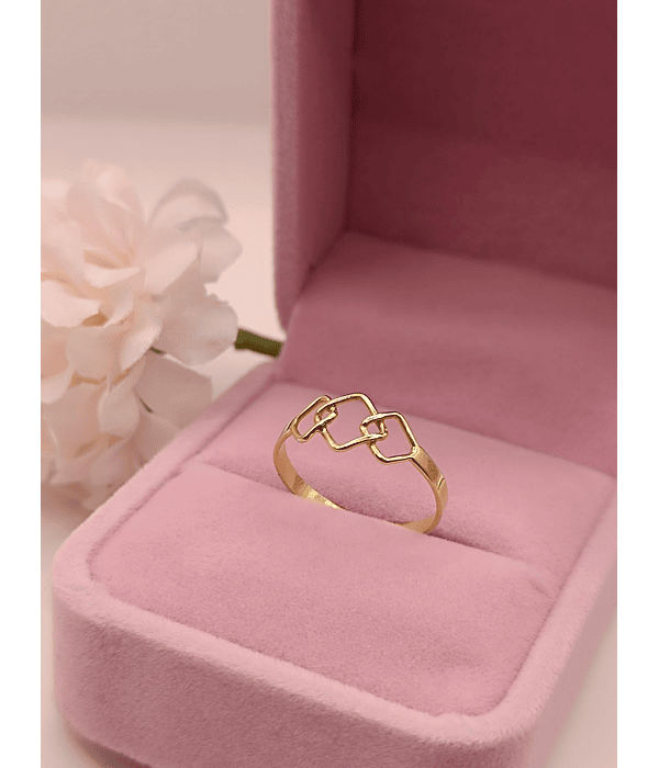 Anillo juvenil rombos 1.3 grs Oro 18k