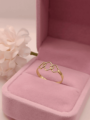 Anillo juvenil rombos 1.3 grs Oro 18k