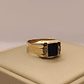 Anillo sello onix y circones 10 grs Oro 18k  - Miniatura 2