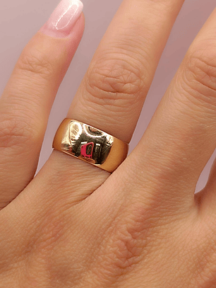 Argollas media caña 8 mm 14 grs Oro 18k