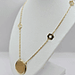 Collar flores y disco 50 cm 6 grs Oro 18k - Miniatura 5