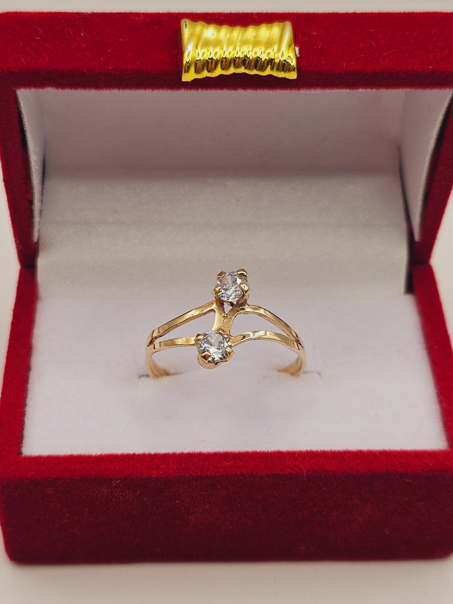 Anillo tú y yo circones 2.9 grs Oro 18k 3