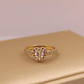 Anillo doble corazón cintillo circones 3 grs Oro 18k - Miniatura 4
