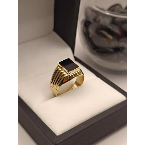 Anillo sello ónix 6 grs Oro 18k