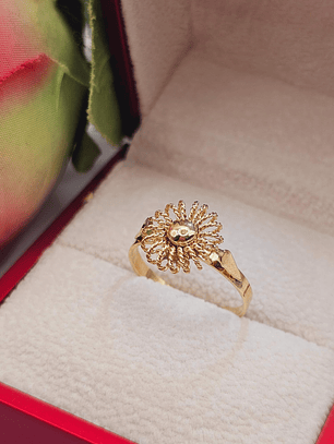 Anillo sol trenza 2.6 grs Oro 18k