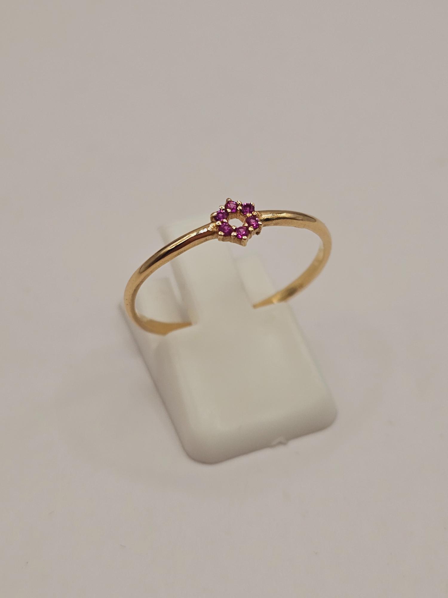 Anillo flor amatista 1.6 grs Oro 18k 4