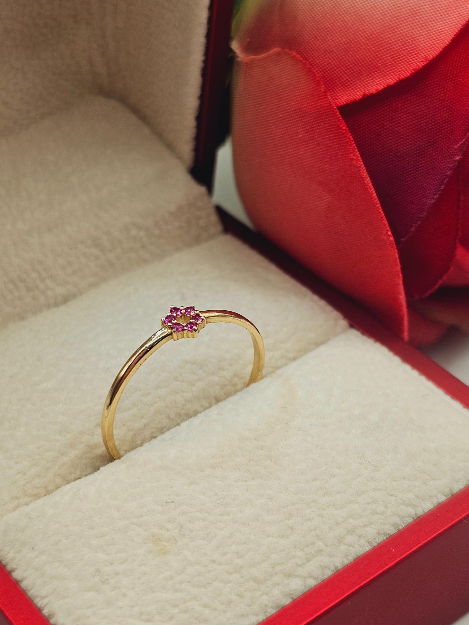 Anillo flor amatista 1.6 grs Oro 18k 3