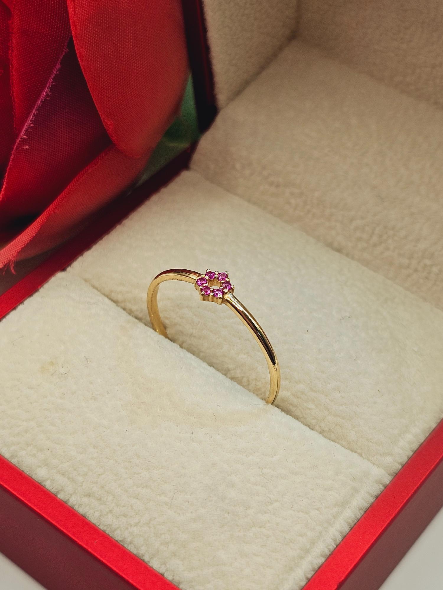Anillo flor amatista 1.6 grs Oro 18k 6
