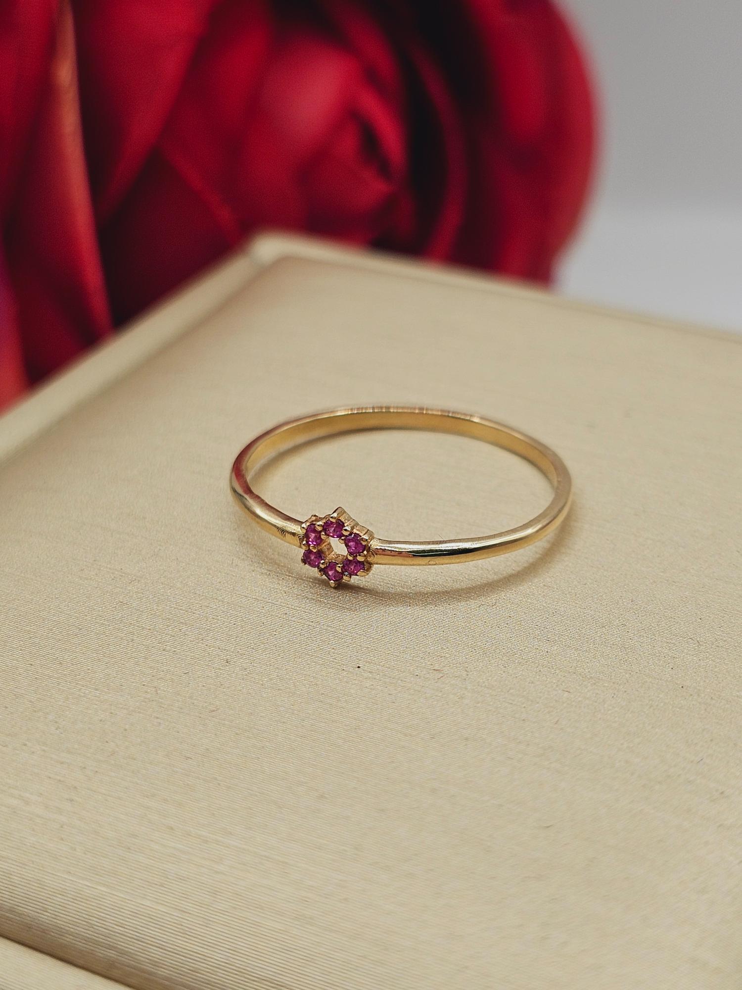 Anillo flor amatista 1.6 grs Oro 18k 7