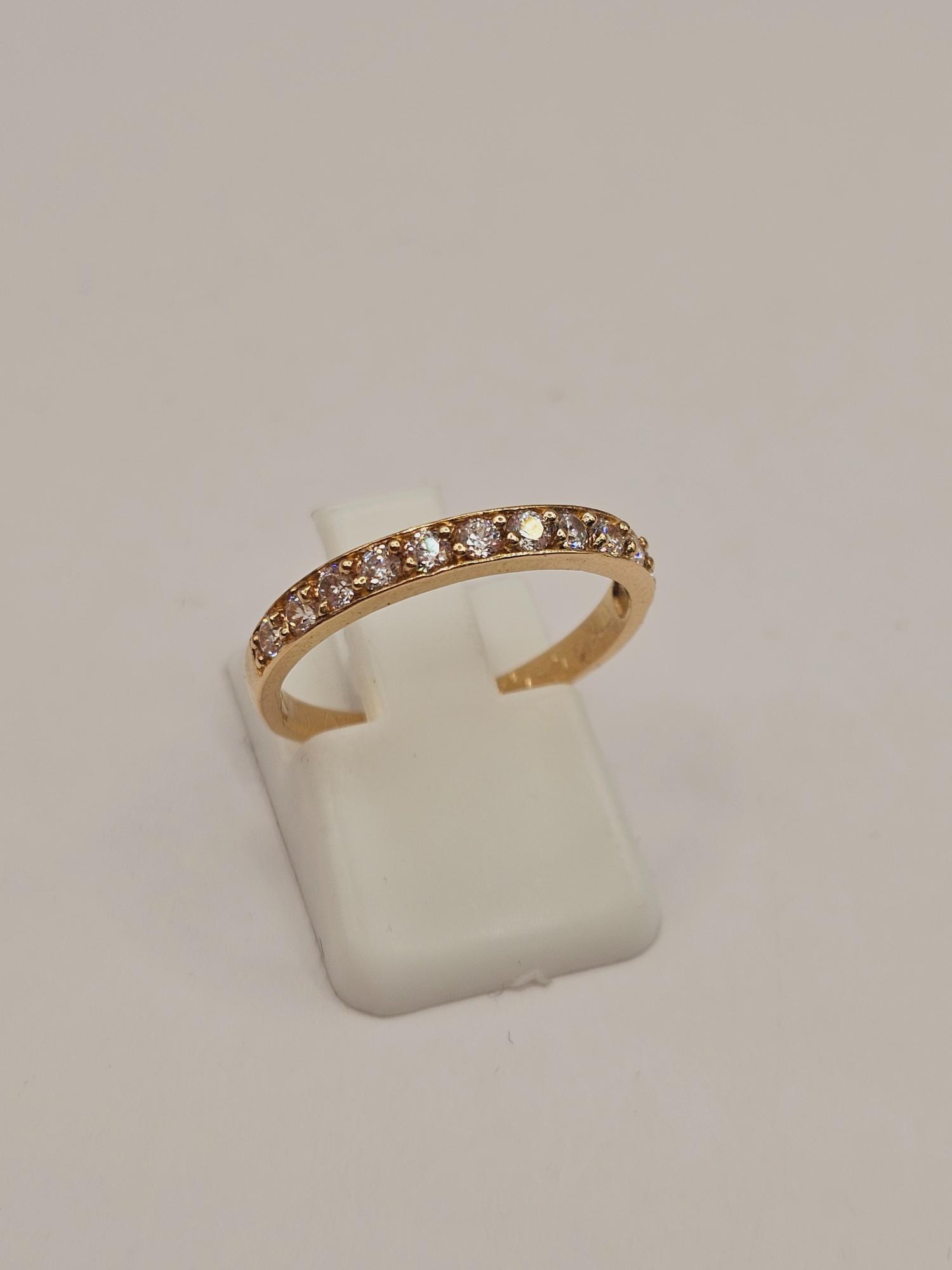 Argollas de matrimonio con circones 3 mm 6 grs Oro 18k 8