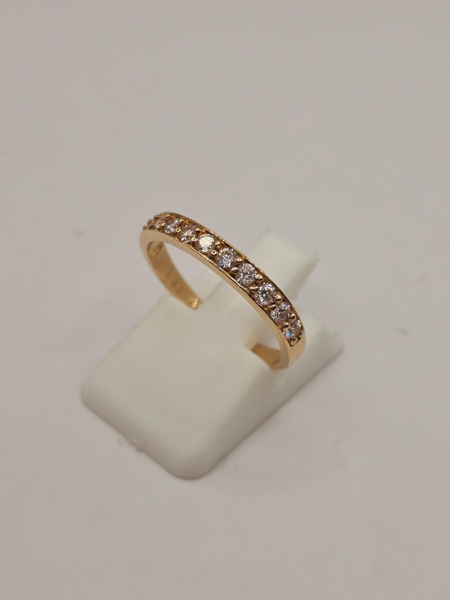 Argollas de matrimonio con circones 3 mm 6 grs Oro 18k 9