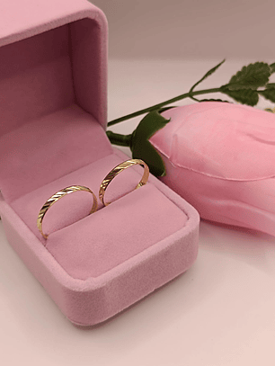 Ilusiones talladas diagonal 2 mm 2 grs Oro 18k