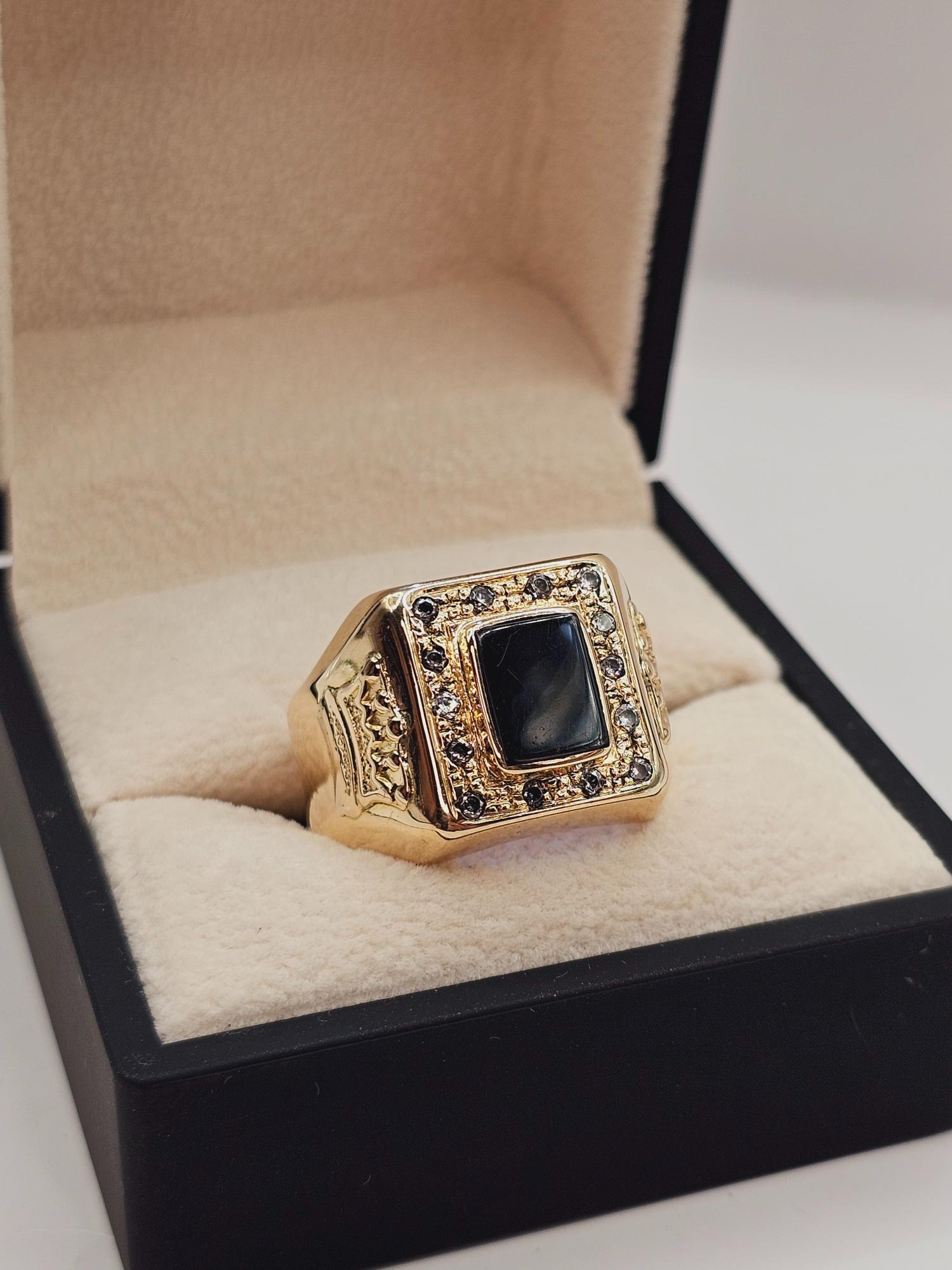 Anillo varón king onix 13 grs Oro 18 k 1