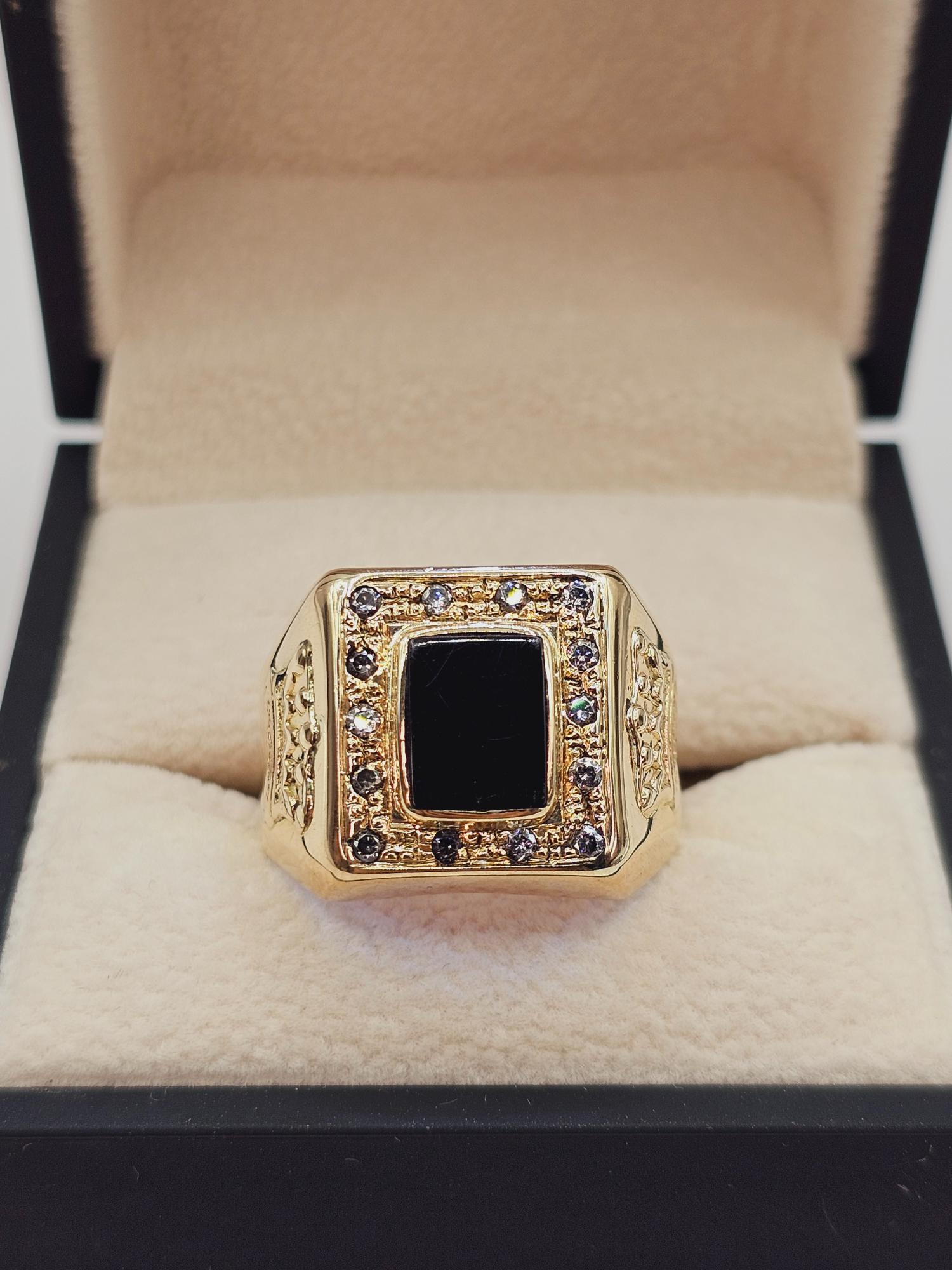 Anillo varón king onix 13 grs Oro 18 k 3