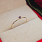 Anillo solitario amatista 0.5 grs Oro 18k - Miniatura 4
