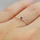 Anillo solitario amatista 0.5 grs Oro 18k - Miniatura 2