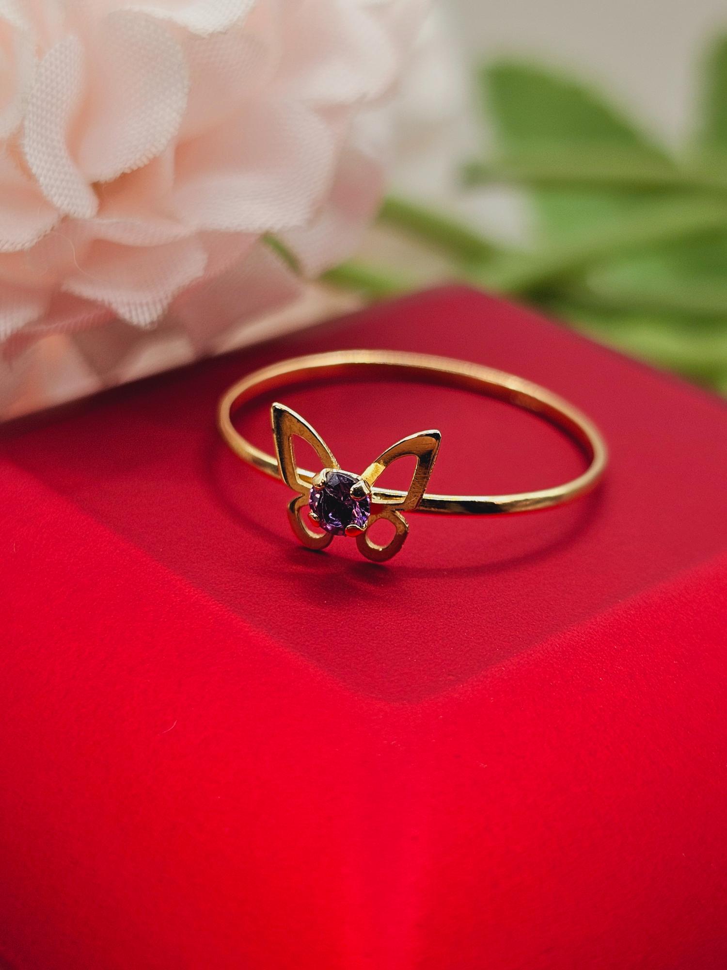 Anillo mariposa amatista 1.1 grs Oro 18k 5
