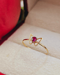 Anillo mariposa rubi 1.1 grs Oro 18k