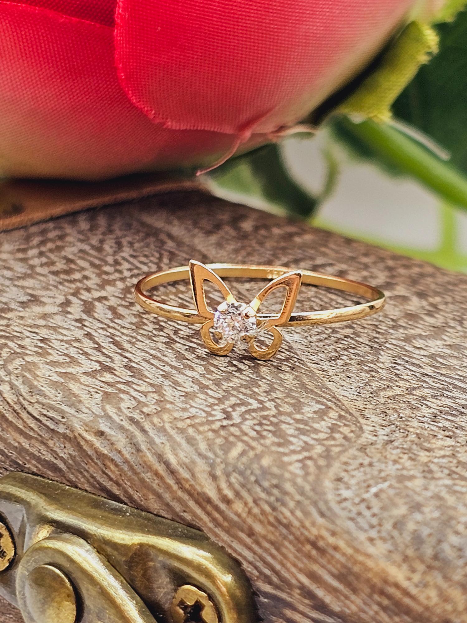 Anillo mariposa circón 1.1 grs Oro 18k 3