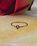 Anillo roseta rubíes y circones 1.6 grs Oro 18k