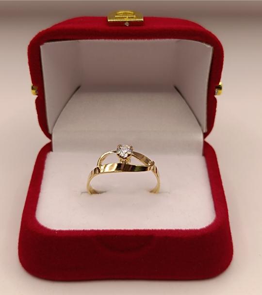 Anillo brillo circón 1.5 grs Oro 18k 2