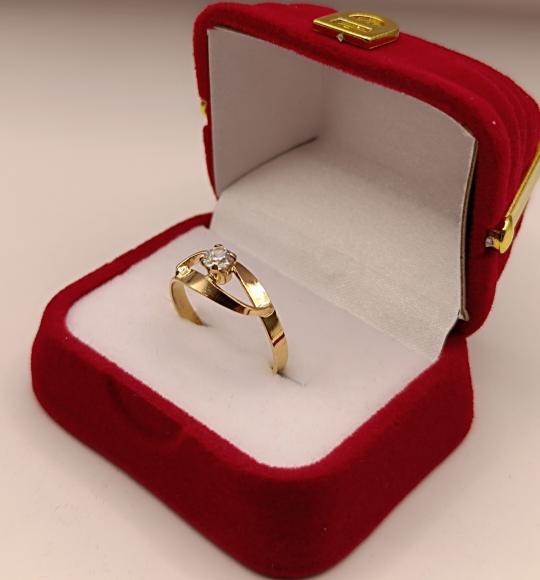 Anillo brillo circón 1.5 grs Oro 18k 3