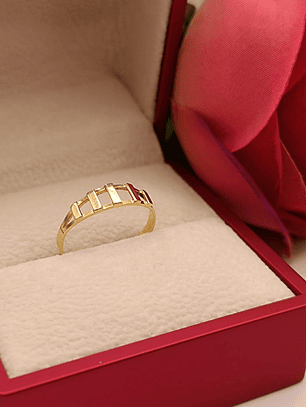Anillo eslabones 1.5 grs Oro 18k 