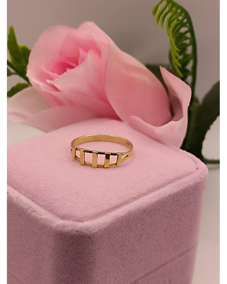 Anillo eslabones 1.5 grs Oro 18k 