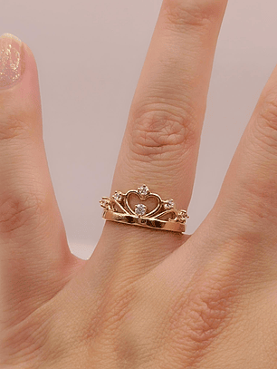 Anillo corona circones 2.5 grs Oro 18k