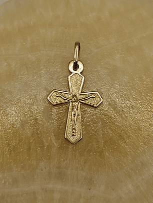 Colgante cruz con cristo 16 mm 1.1 grs Oro 18k