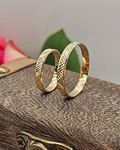 Argollas de matrimonio talladas 3 mm 3 grs Oro 18k