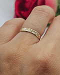 Argolla de matrimonio tallada 3 mm 1.5 grs Oro 18k