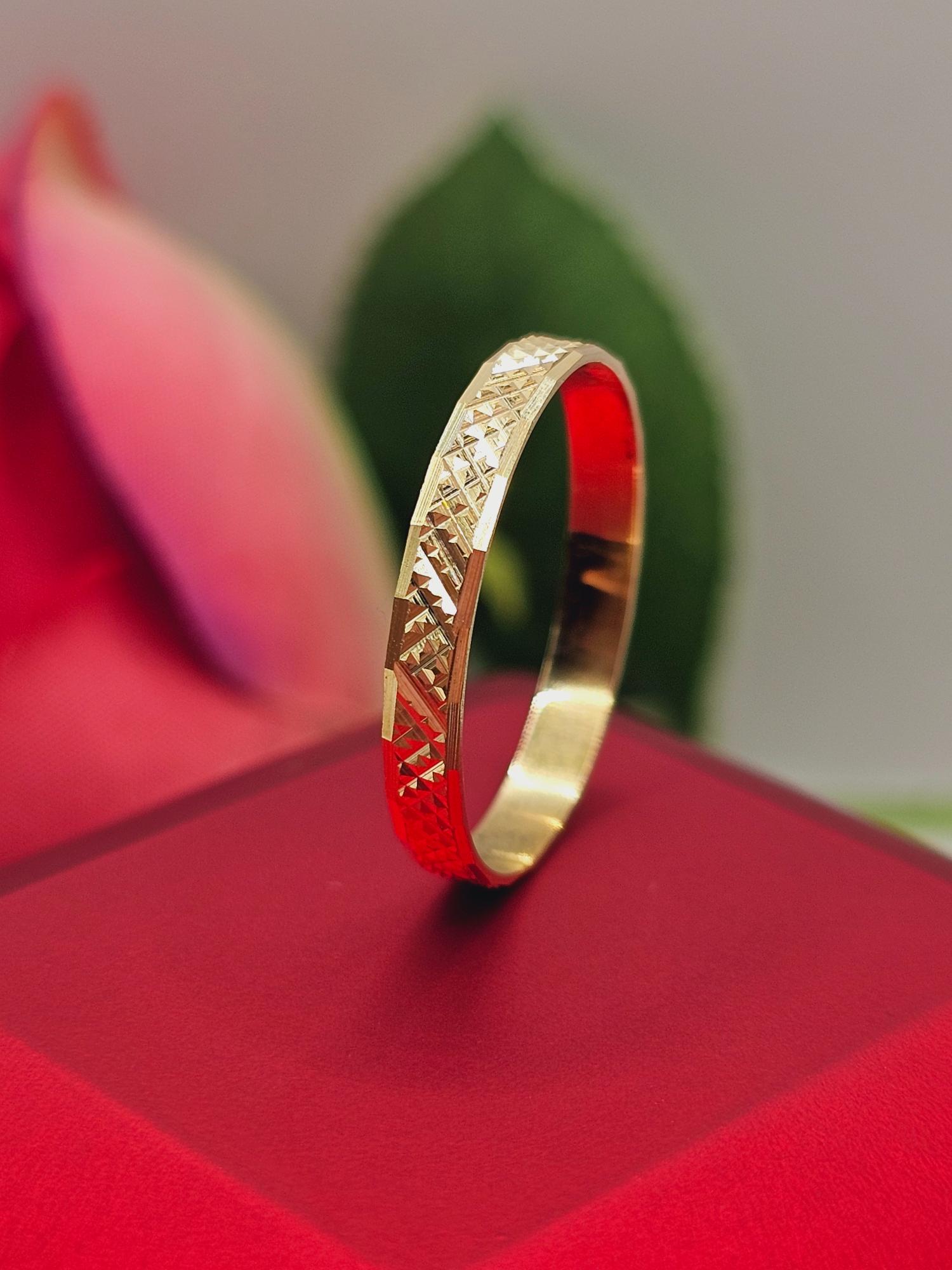 Argolla de matrimonio tallada 3 mm 1.5 grs Oro 18k 4