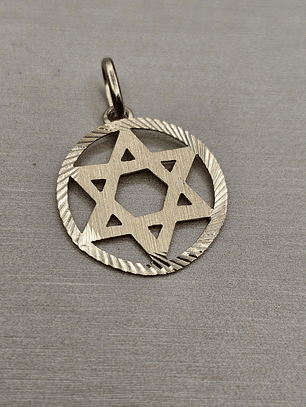 Colgante estrella de David 19 mm 1.2 grs Oro 18k