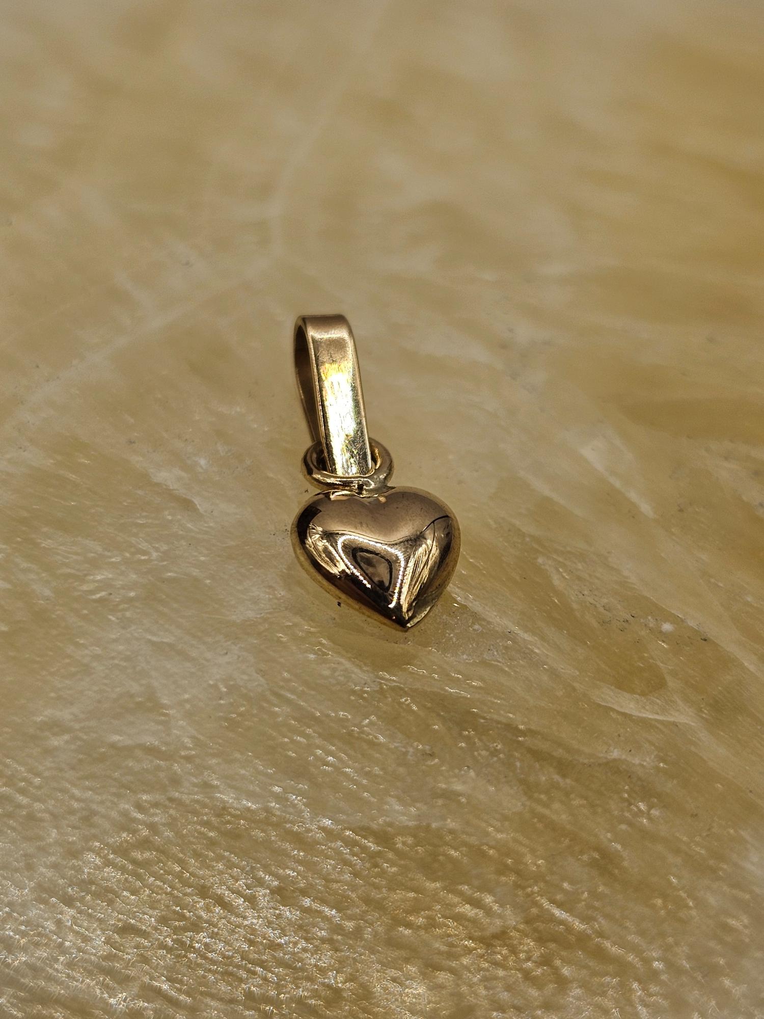 Colgante corazón inflado 15 mm 0.5 grs Oro 18k 3