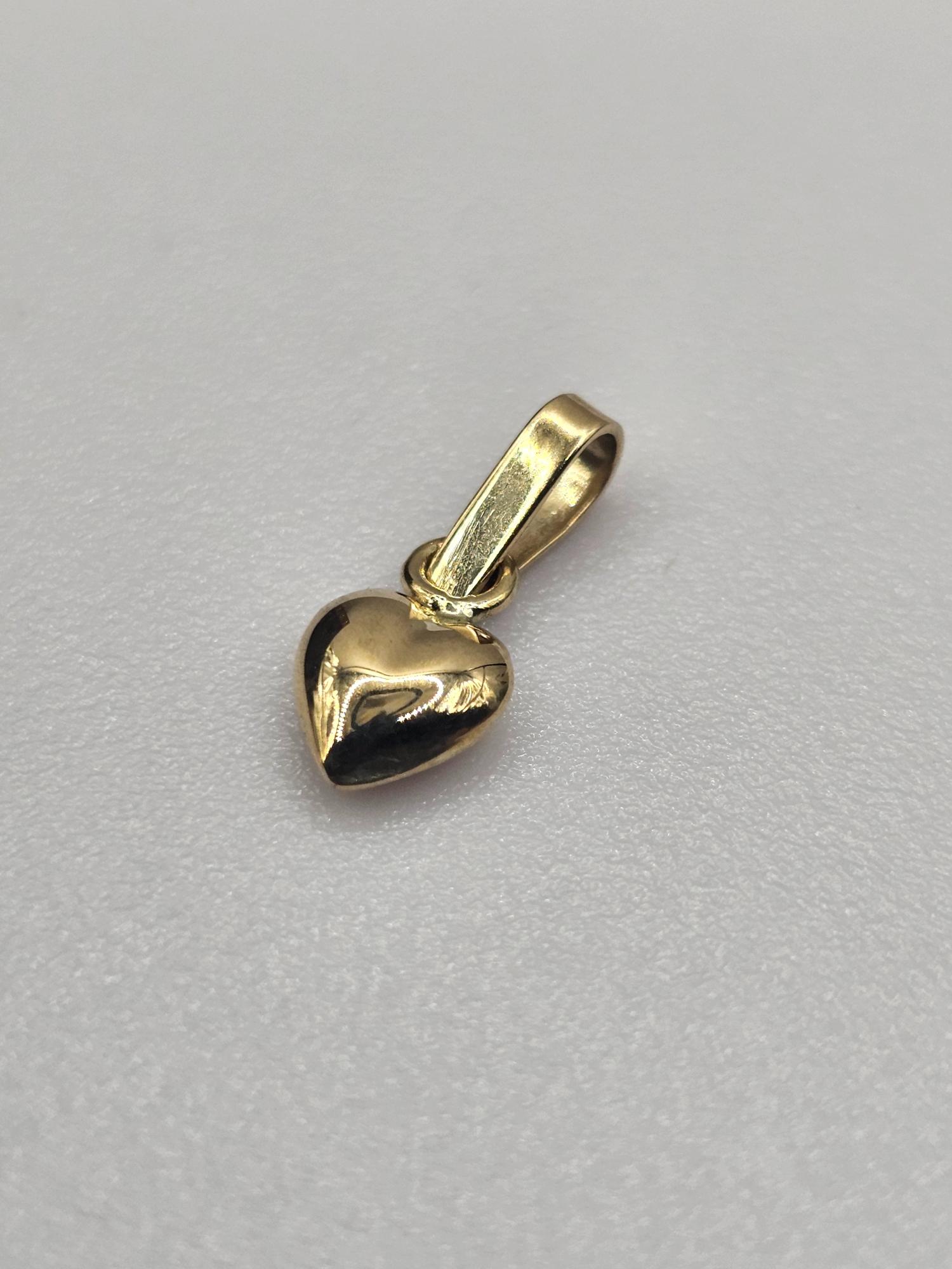 Colgante corazón inflado 15 mm 0.5 grs Oro 18k 2